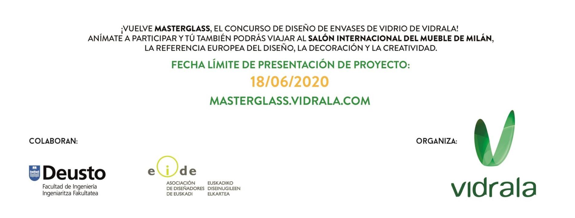 Cartel Vidrala Master Glass Design Contest 2020